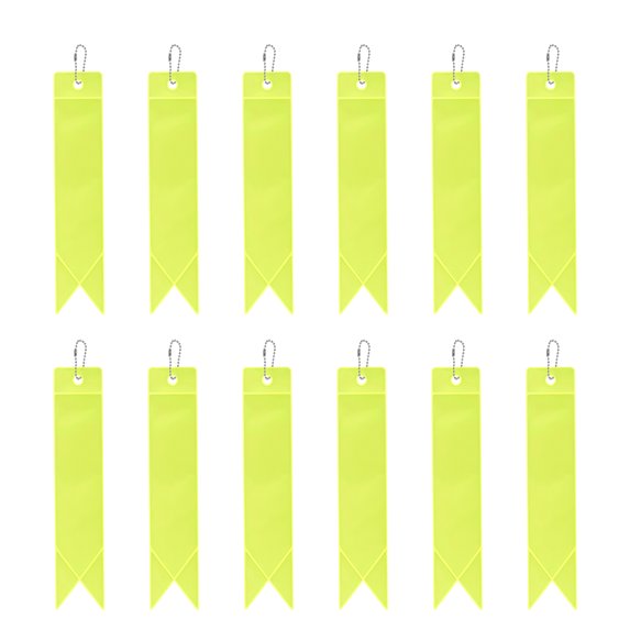 Uxcell Safety Reflector, Reflector Tag Pendant Reflective Safety Keychain Gear for Backpack Cycling Running Deep Fluorescent Yellow