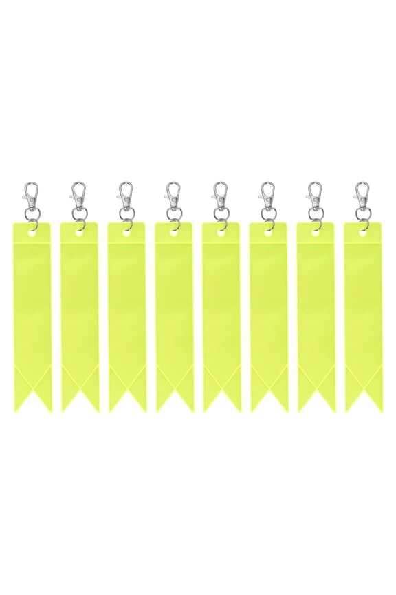 Safety Reflector, Reflector Tag Pendant Reflective Safety Keychain Gear for Backpack Cycling Running Deep Yellow 6 Inch