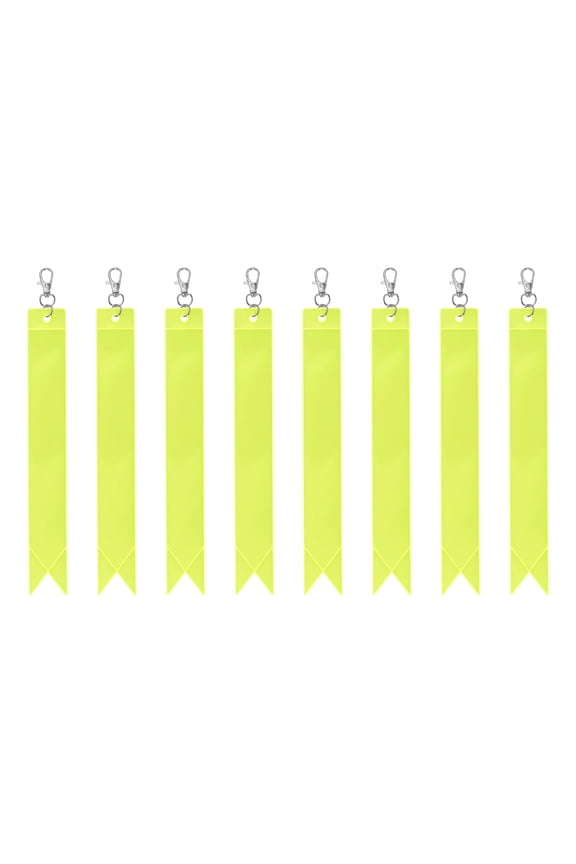 Safety Reflector, Reflector Tag Pendant Reflective Safety Keychain Gear for Backpack Cycling Running Deep Yellow 8 Inch