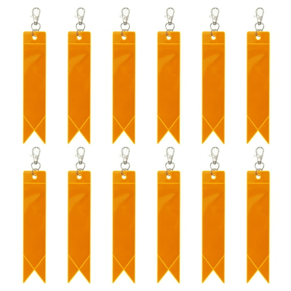 Uxcell Safety Reflector, Reflector Tag Pendant Reflective Safety Keychain Gear for Backpack Cycling Running Gold