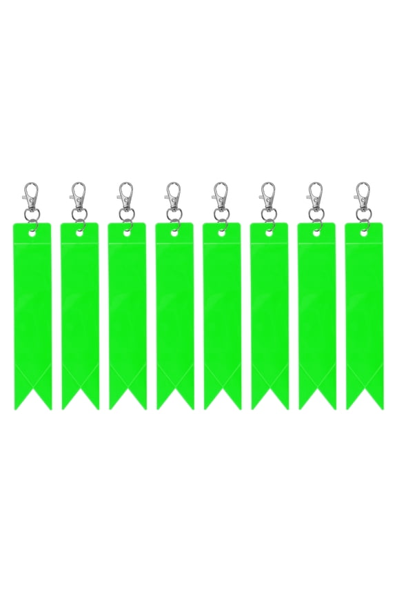 Safety Reflector, Reflector Tag Pendant Reflective Safety Keychain Gear for Backpack Cycling Running Green 6 Inch