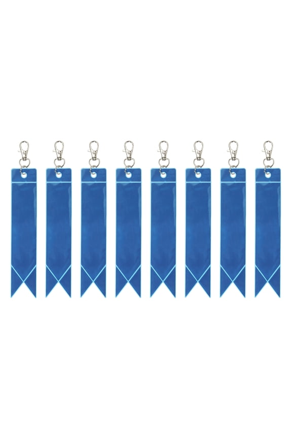 Safety Reflector, Reflector Tag Pendant Reflective Safety Keychain Gear for Backpack Cycling Running Light Blue 6 Inch