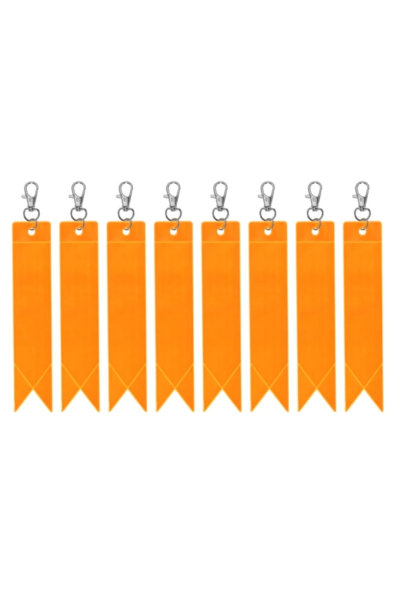 Safety Reflector, Reflector Tag Pendant Reflective Safety Keychain Gear for Backpack Cycling Running Orange-yellow 6 Inch