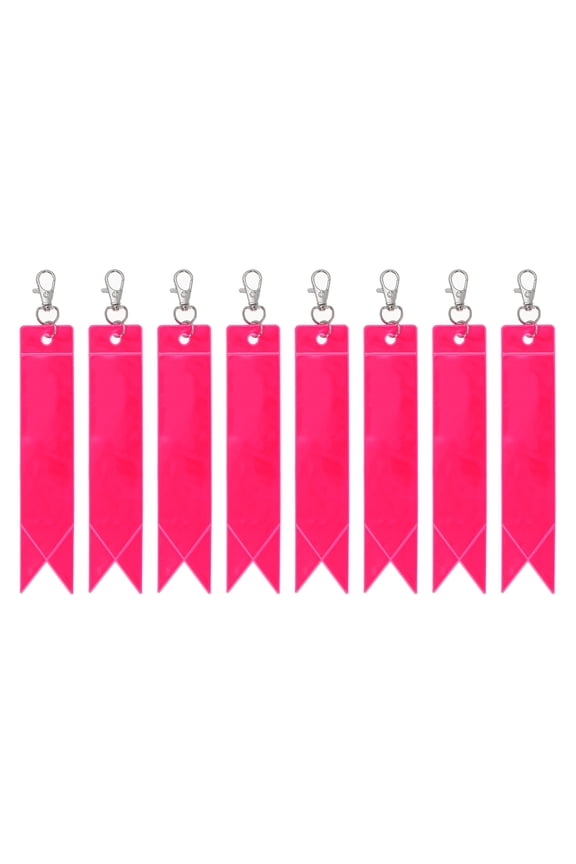 Safety Reflector, Reflector Tag Pendant Reflective Safety Keychain Gear for Backpack Cycling Running Pink 6 Inch