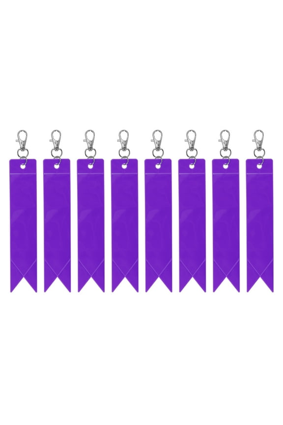Safety Reflector, Reflector Tag Pendant Reflective Safety Keychain Gear for Backpack Cycling Running Purple 8 Inch