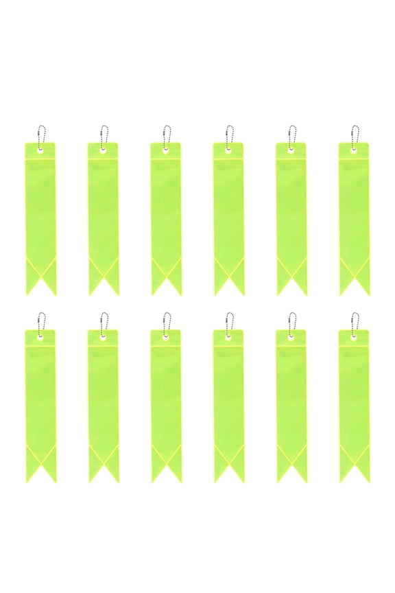 Safety Reflector Reflector Tag Pendant Reflective Safety Keychain Gear for Backpack Cycling Wheelchairs Fluorescent Yellow