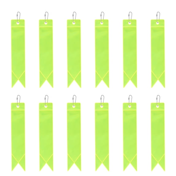 Uxcell Safety Reflector Reflector Tag Pendant Reflective Safety Keychain Gear for Backpack Cycling Wheelchairs Fluorescent Yellow
