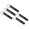 thumbnail image 1 of Uxcell Safety Whistle, Aluminum Outdoor Survival Whistle for Camping, Black 5 Pack, 1 of 5