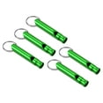 thumbnail image 1 of Uxcell Safety Whistle, Aluminum Outdoor Survival Whistle for Camping, Green 5 Pack, 1 of 5