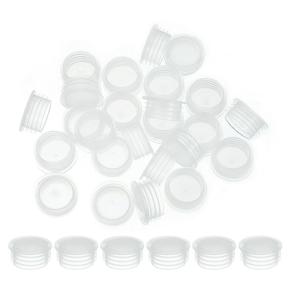 Uxcell Salt and Pepper Shaker Stoppers Plastic Plug Replacement with Pull Ring Round End Cap for Bottles Pipes 25Pcs 0.79"