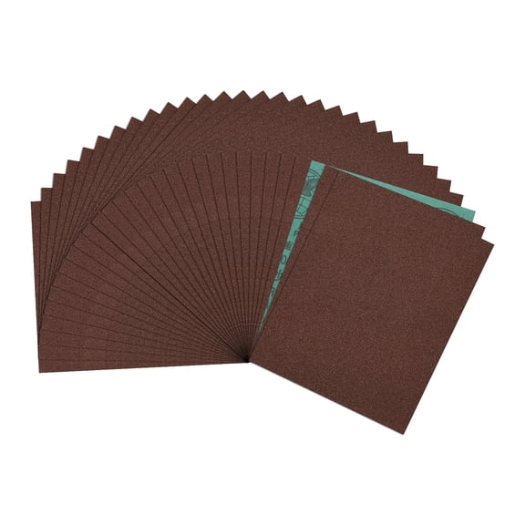 Uxcell Sandpapers (4.5" x 5.5"/114mm x 140mm) 30 Sheets, 60 Grit Sand Paper Aluminum Oxide Abrasive Sanding Sheets for Automotive Polishing, Metal Sanding, Woodworking, Red