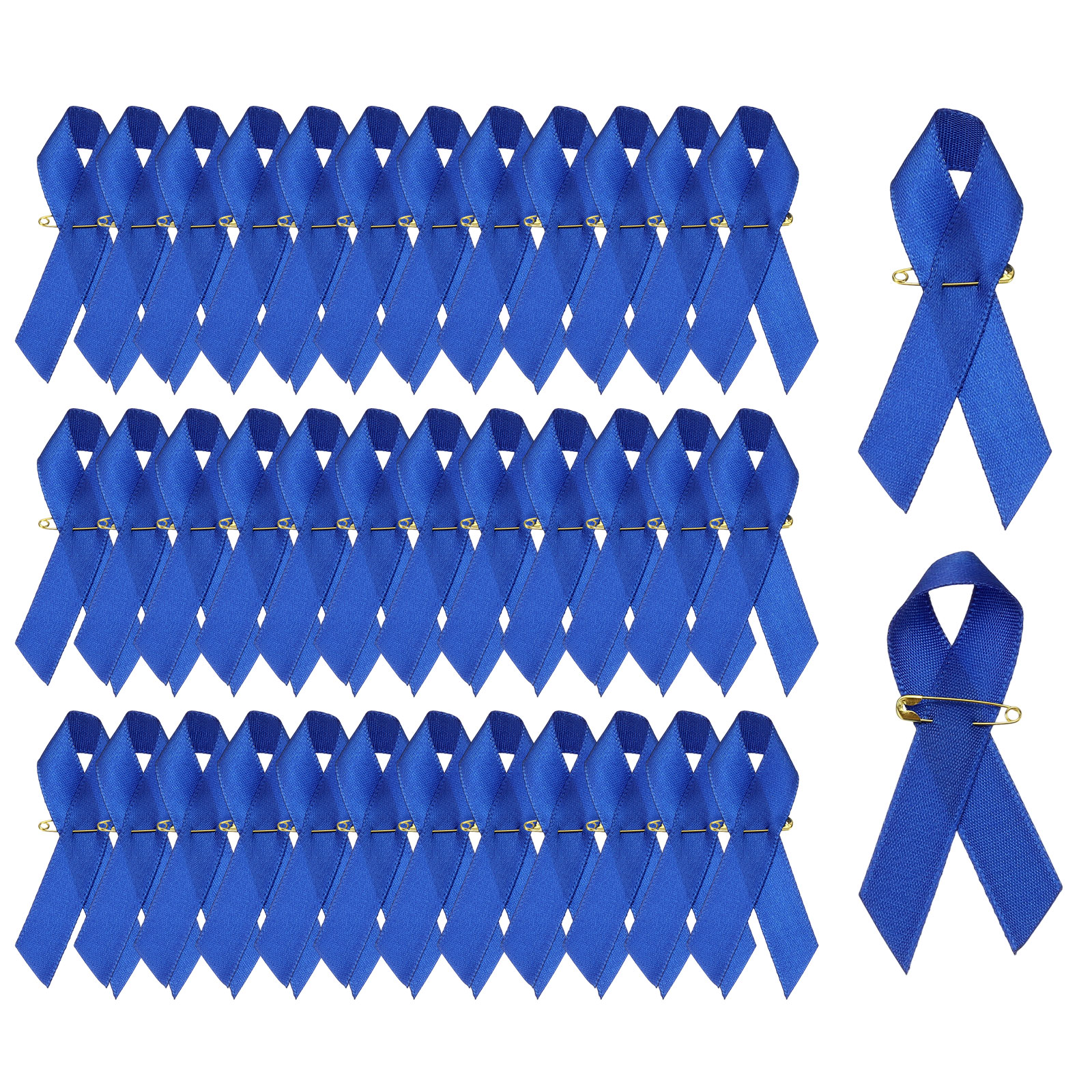 Uxcell Satin Awareness Ribbons with Pins for Charity Public Social ...