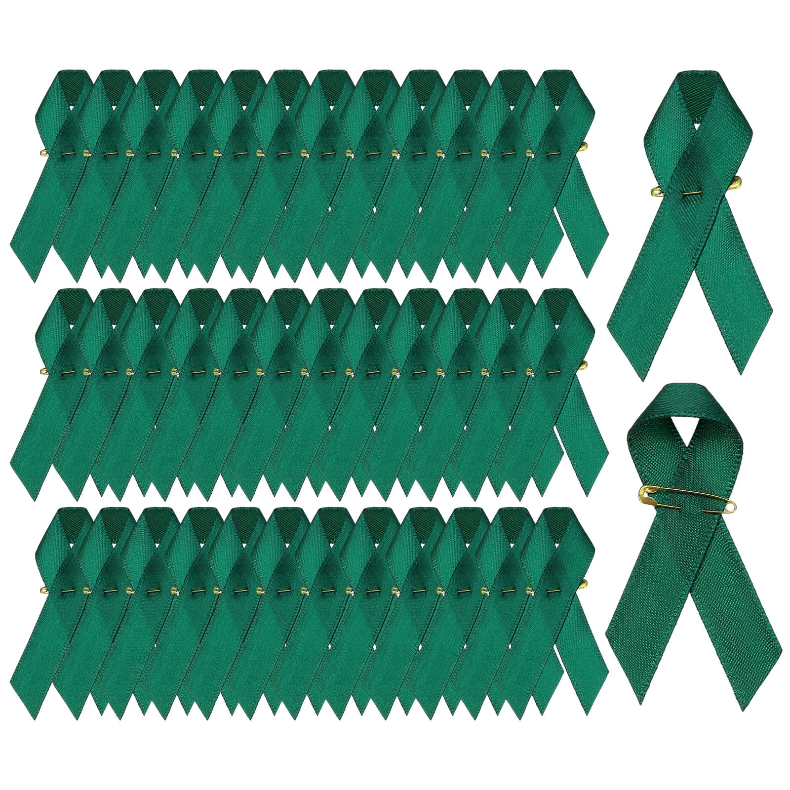 Uxcell Satin Awareness Ribbons with Pins for Charity Public Social ...