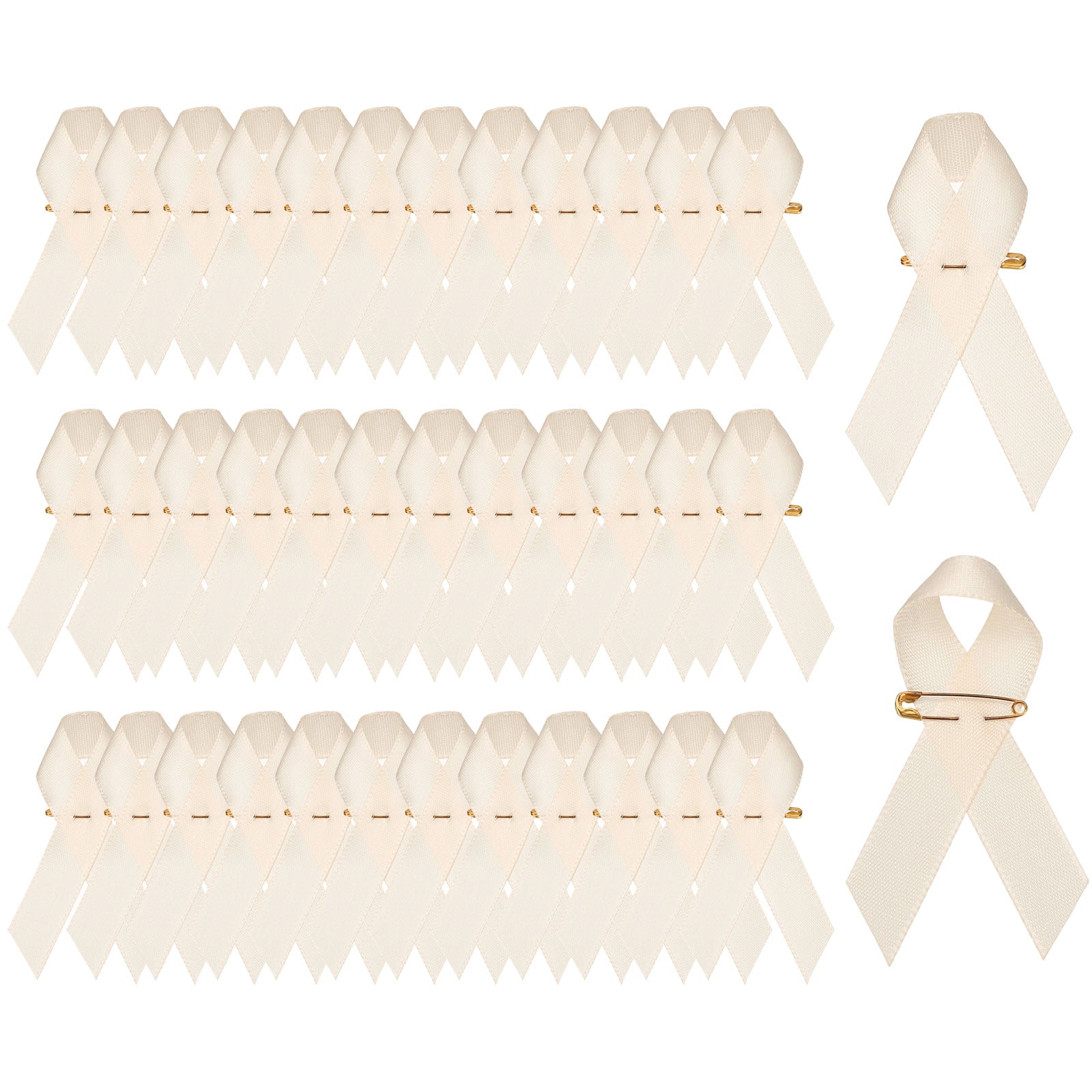 Uxcell Satin Awareness Ribbons with Pins for Charity Public Social ...
