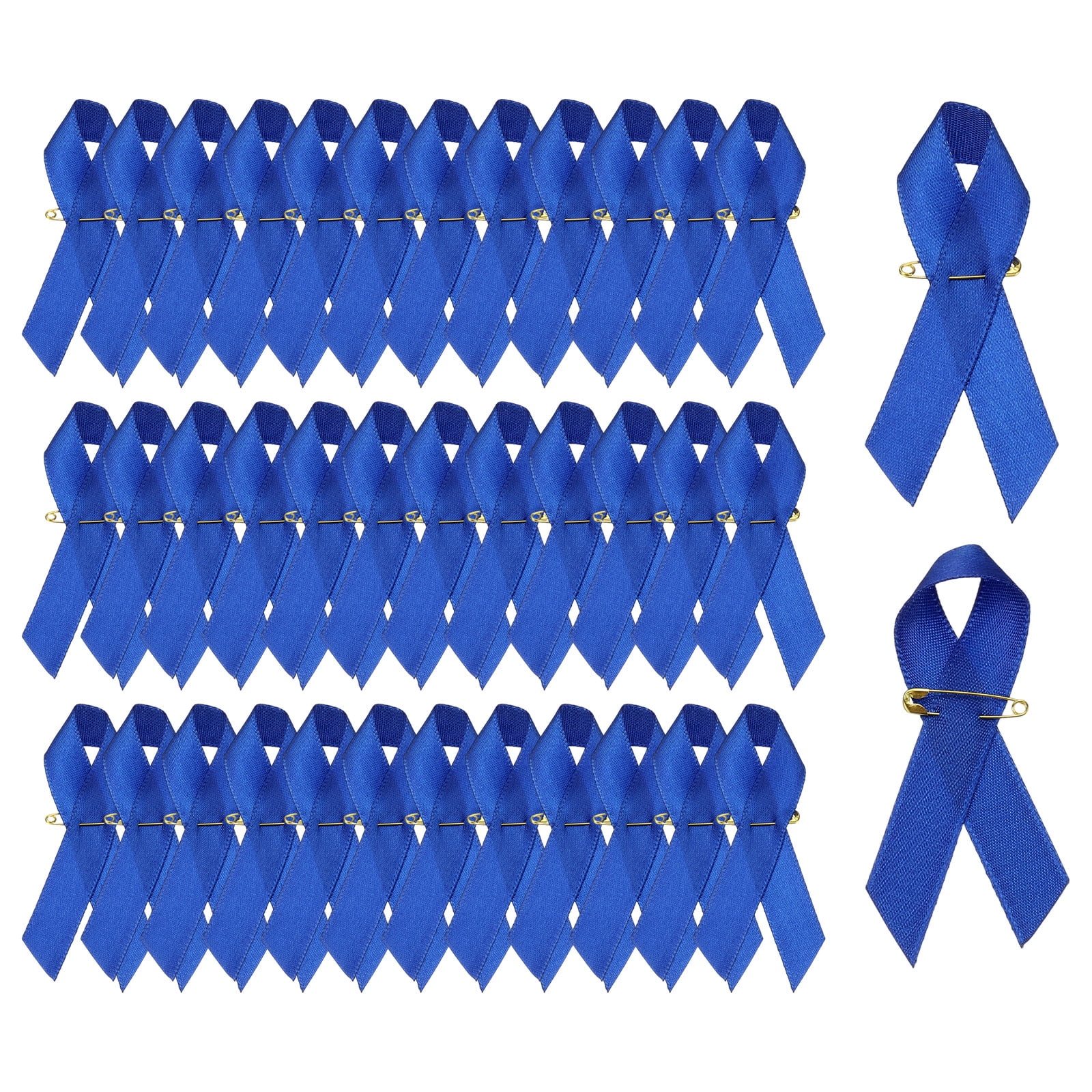 Uxcell Satin Awareness Ribbons with Pins for Charity Public Social ...