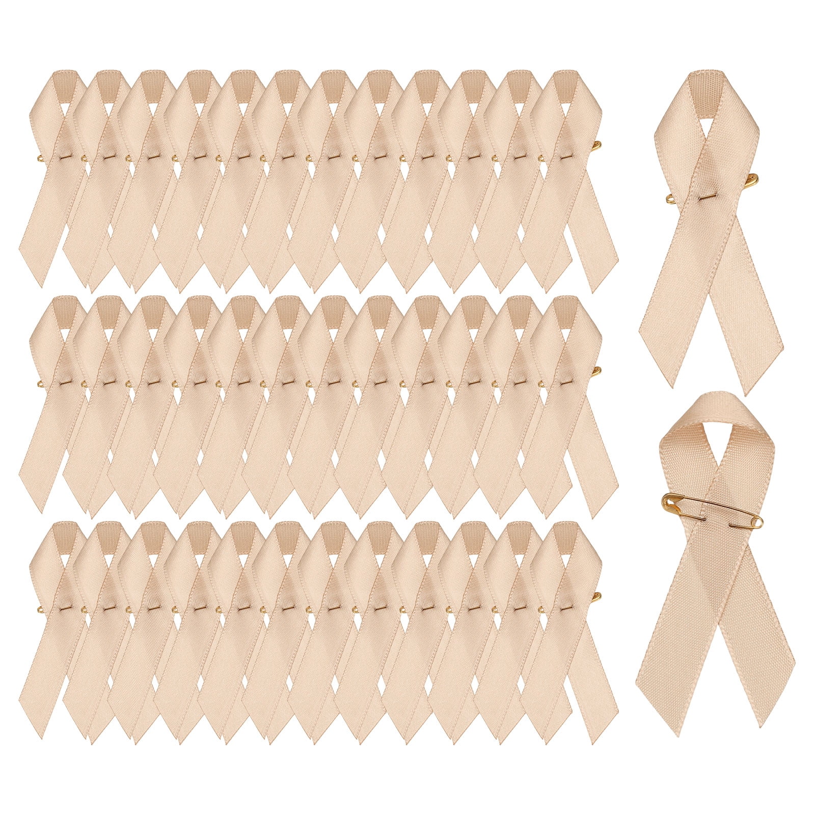 Uxcell Satin Awareness Ribbons with Pins for Charity Public Social ...