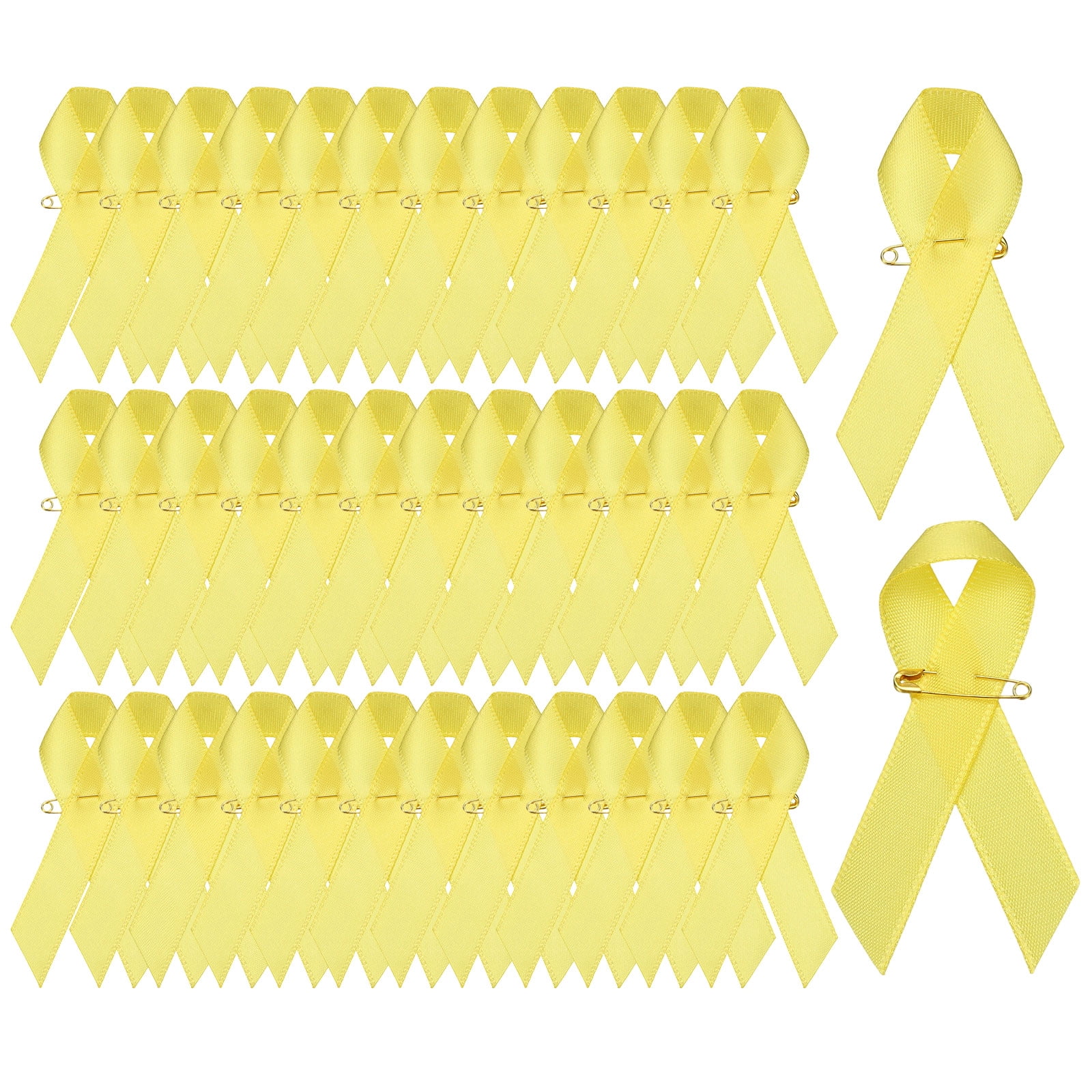 Uxcell Satin Awareness Ribbons with Pins for Charity Public Social ...