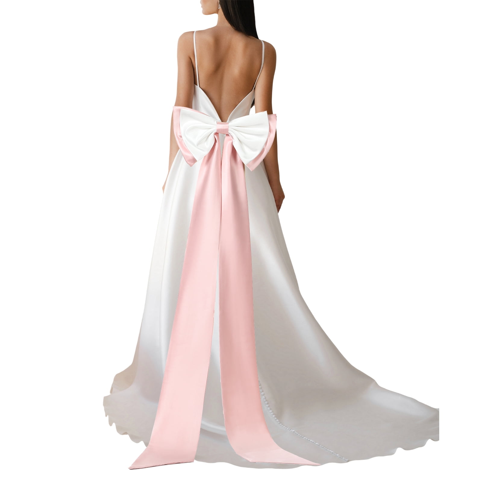 white wedding dress with pink bow 259.90] Sweetheart Ballgown Ruffled Wedding Dress White with Pink Sash  #OPH1045 $260.9