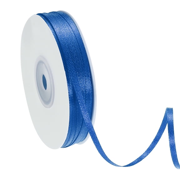 Uxcell Satin Ribbon (100 Yards, 1/8" Wide, Dark Blue) Double Face Solid Fabric Ribbon, Suit for Craft/DIY/Gift Wrapping/Hair Bows/Floral Bouquets/Wedding/Birthday/Party Decoration