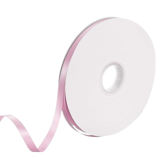 Uxcell Satin Ribbon, 3/8 Inch x 100 Yards Pink Double Face Polyester Satin Ribbon for Gift Wrapping, Crafts