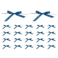 thumbnail image 1 of Uxcell Satin Ribbon Bow, Mini Bows with Twist Ties for DIY Craft Gift Wrapping Treat Bags Wedding Birthday Party Decoration Blue, 1 of 7