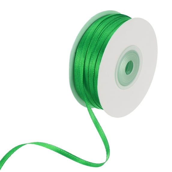 Uxcell Satin Ribbon, Double Face Polyester Satin Ribbon for Gift Wrapping, Bouquet Green