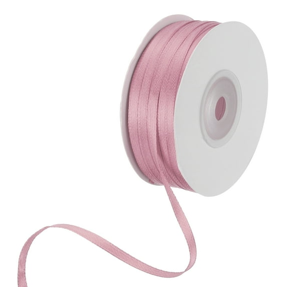 Uxcell Satin Ribbon, Double Face Polyester Satin Ribbon for Gift Wrapping, Bouquet Light Pink