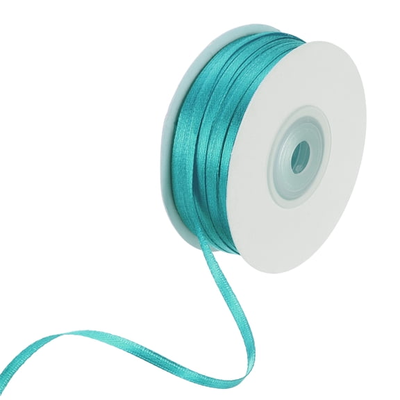 Uxcell Satin Ribbon, Double Face Polyester Satin Ribbon for Gift Wrapping, Bouquet Peacock Blue