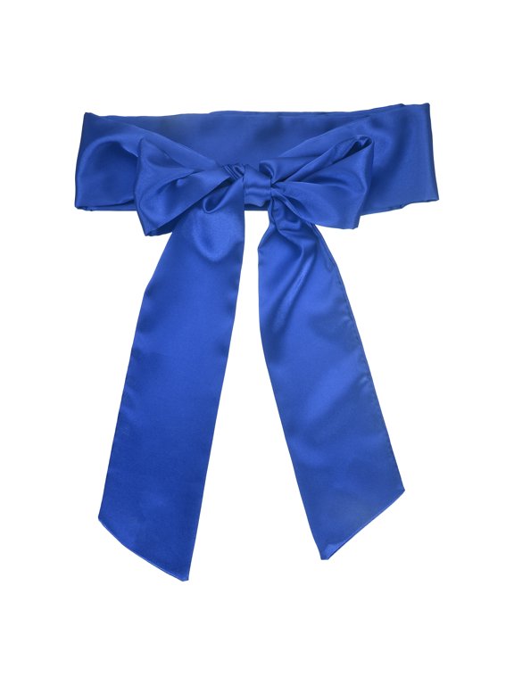 Satin Sash Belt, Wedding Party Blank Waist Belts Deep Blue , Bridal Satin Dress Prom Accessory, for Graduation Birthday Decoration DIY Accessory Homecoming
