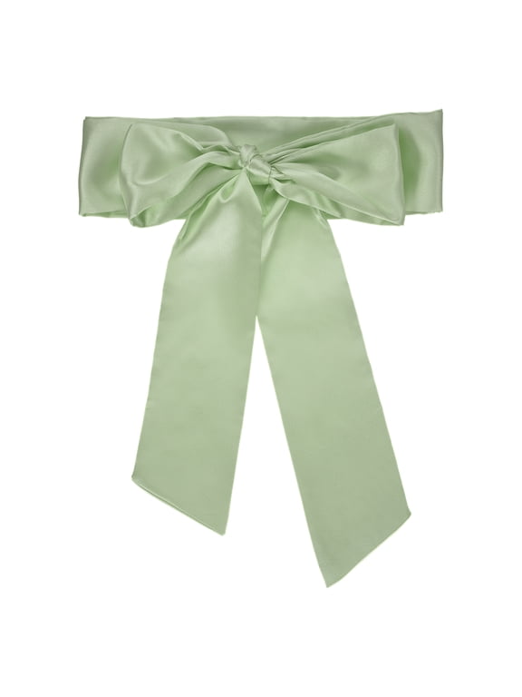 Satin Sash Belt, Wedding Party Blank Waist Belts Light Green , Bridal Satin Dress Prom Accessory, for Graduation Birthday Decoration DIY Accessory Homecoming