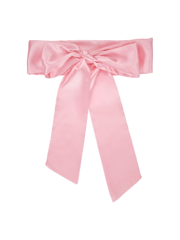Satin Sash Belt, Wedding Party Blank Waist Belts Pink , Bridal Satin Dress Prom Accessory, for Graduation Birthday Decoration DIY Accessory Homecoming