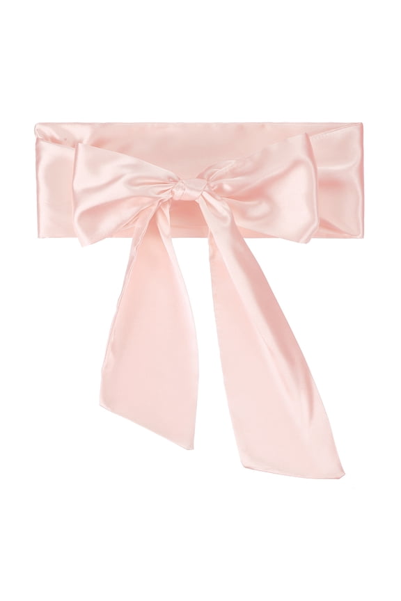 Satin Sash Belt, Wedding Party Bridal Blank Satin Waist Belts Prom Accessory for Graduation Birthday Decoration DIY Accessory Homecoming, Light Orange