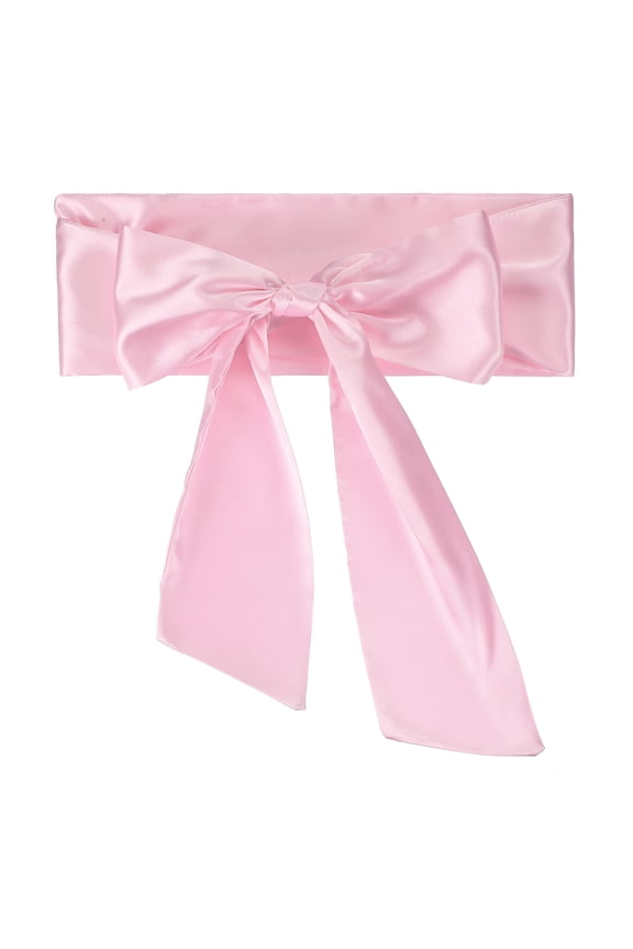 Satin Sash Belt, Wedding Party Bridal Blank Satin Waist Belts Prom Accessory for Graduation Birthday Decoration DIY Accessory Homecoming, Light Pink