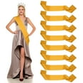 thumbnail image 1 of Uxcell Satin Sash, Blank Sash, Pageant Ribbon - Fitting for Beauty Pageant, Party, Wedding, DIY Decorations Gold, 1 of 7