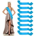 thumbnail image 1 of Uxcell Satin Sash, Blank Sash, Pageant Ribbon - Fitting for Beauty Pageant, Party, Wedding, DIY Decorations Lake Blue, 1 of 7