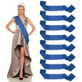 thumbnail image 1 of Uxcell Satin Sash, Blank Sash, Pageant Ribbon - Fitting for Beauty Pageant, Party, Wedding, DIY Decorations Sapphire Blue, 1 of 7