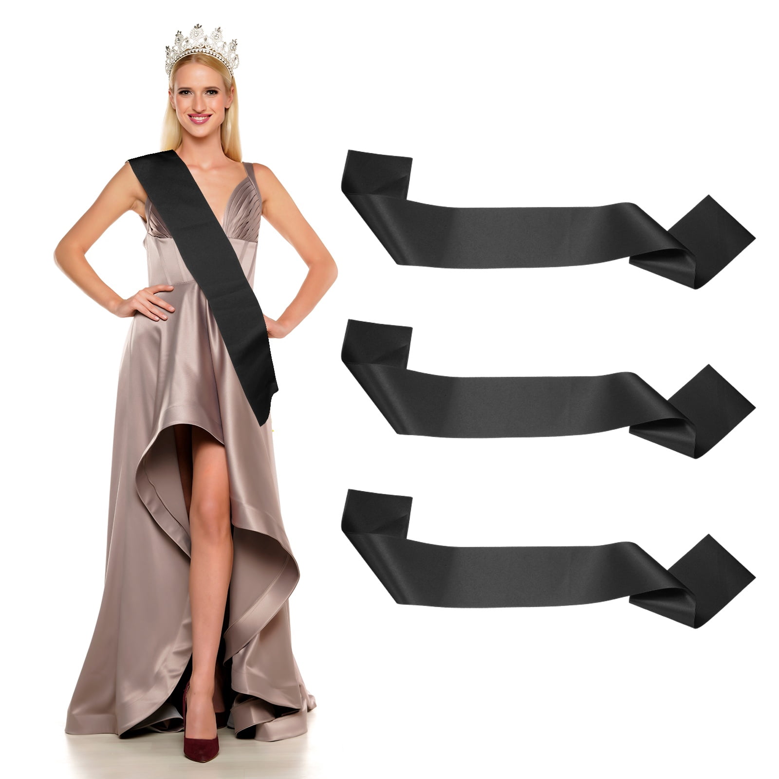 Pageant Judge Ribbon Uxcell Satin Sash, Blank Sash, Pageant Ribbon for Beauty Pageant Party ...