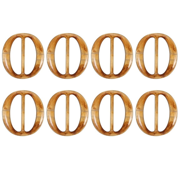 Uxcell Scarf Ring Clip Resin Oval T-Shirt Clip Fashion Ring Scarves Clasp Buckle Tie Circle Clip Light Coffee Color