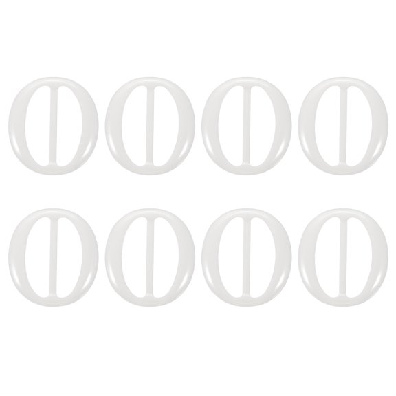 Uxcell Scarf Ring Clip Resin Oval T-Shirt Clip Fashion Ring Scarves Clasp Buckle Tie Circle Clip White