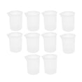 thumbnail image 1 of Uxcell School Lab Plastic Liquid Container Measuring Testing Beaker 50ml 10pcs, 1 of 1
