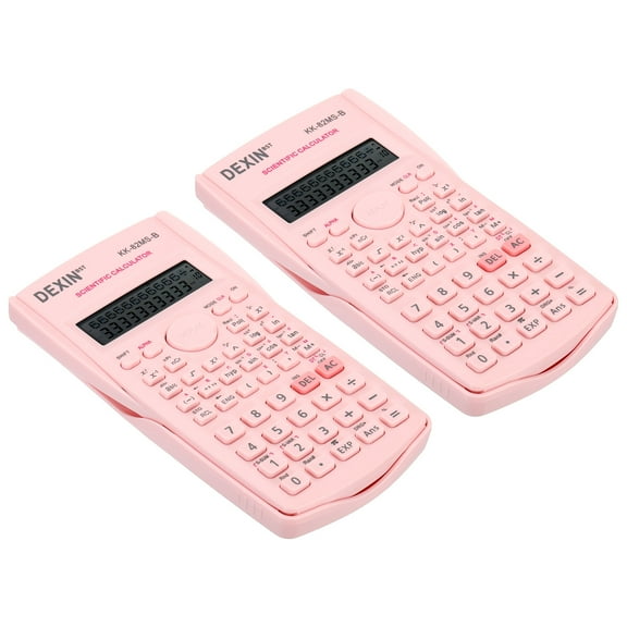 Uxcell Scientific Calculator 2 Line 12 Digit Standard Engineering Calculator Pink 2 Pack