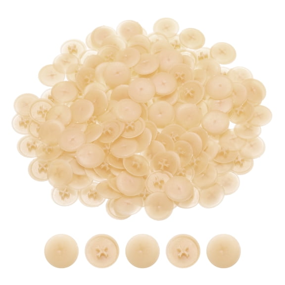 Uxcell Screw Cap Covers, 158Pcs 17mm - Plastic Self-lock Nut Screw Cap, Screw Decoration Cover for Phillips Cam Fitting Nut Self-tapping Screw, White Maple