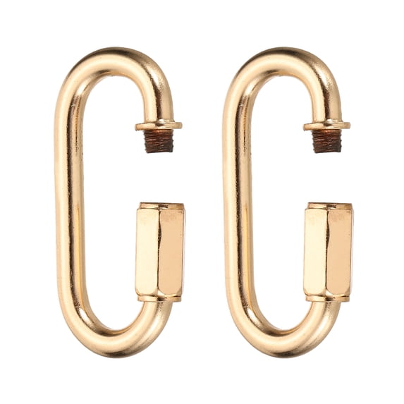 Uxcell Screw Chain Quick Hooks - Chain Quick Links French Gold 2.3"