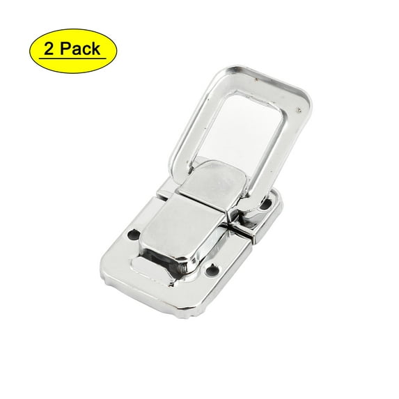 Uxcell Screw Mount Silver Tone Toolbox Suit Case Toggle Draw Latch 2 Pcs