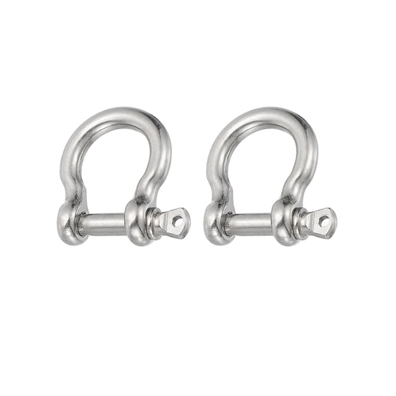 Uxcell Screw Pin Shackle, 304 Stainless Steel Forged D Shackle Marine Grade Chain Wire Rope 3.960 in