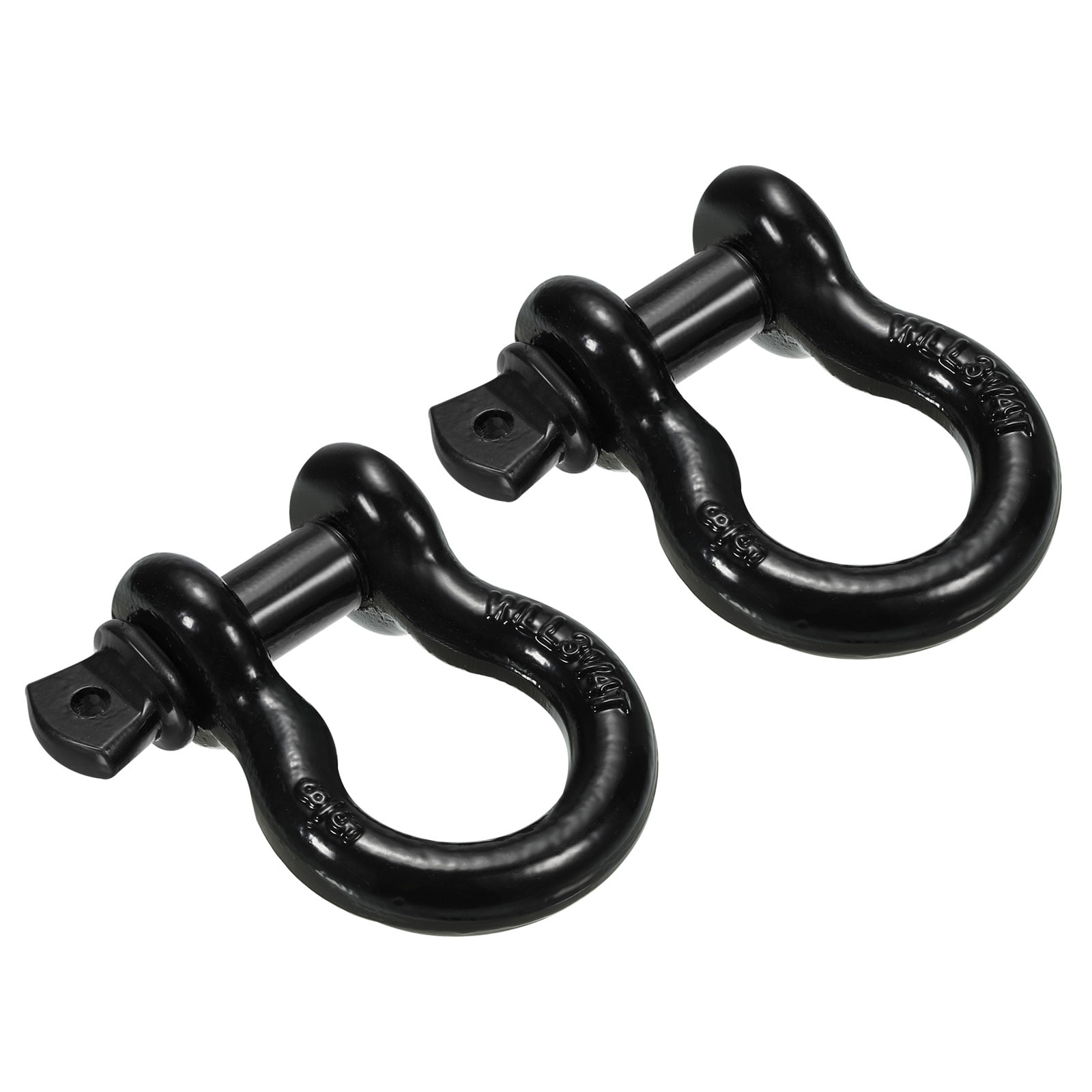 Uxcell Screw Pin Shackle Carbon Steel D Ring Shackle for Towing Rigging 5/8' Black