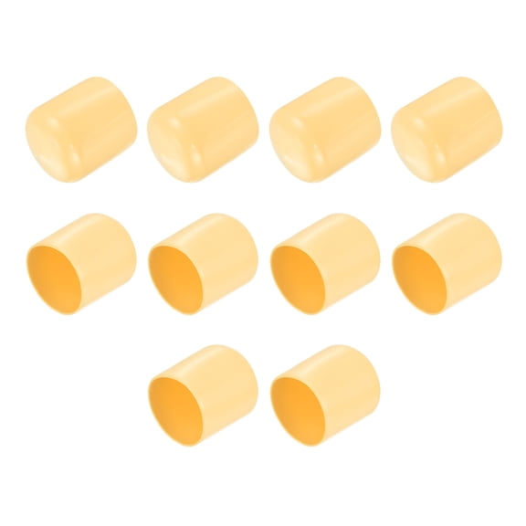 Uxcell Screw Thread Protectors, 1 9/16" (39mm) ID End Cap Cover Beige 18pcs