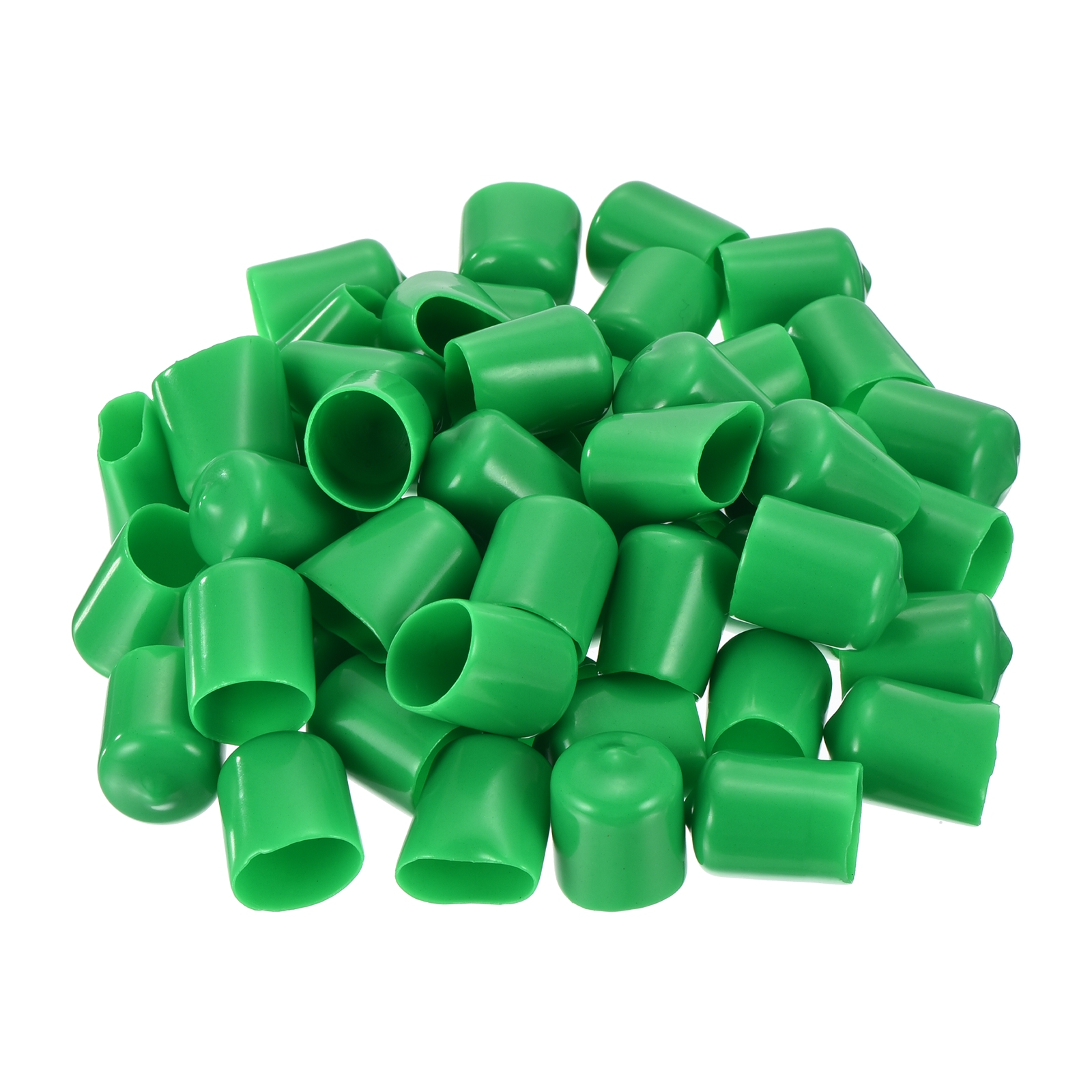 Uxcell Screw Thread Protectors End Caps Vinyl 50 Pcs 16mm Dark Green ...