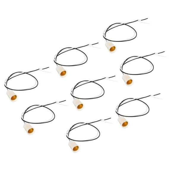 Uxcell Screw in E12 Light Lamp Socket Candelabra Socket Bulbs Base Holder with White 8 Pack