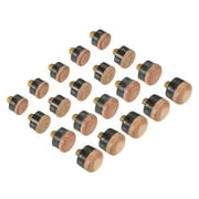 Uxcell Screwing Pool Cue Tips Replacement 10/11/12/13mm Pool Stick Tips Accessories Brown 24 Pcs